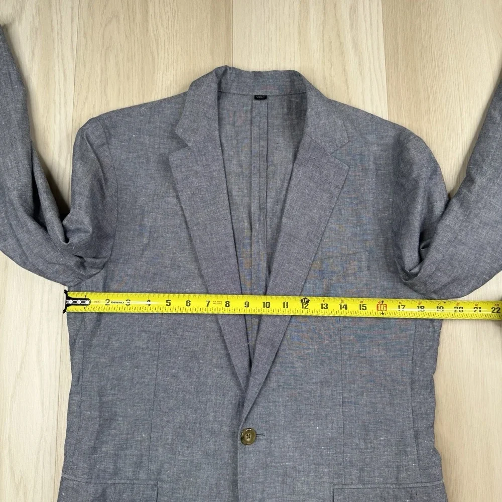 J Crew Ludlow Unstructured Blazer Mens Size 38R Slim Somelos Linen Blend Jacket